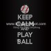 Keep Calm And Play Ball Rhinestone Iron On Transfers